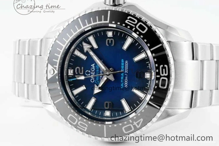 0122 EasyCare Seamaster 6000M Ultra Deep SS SBF 1:1 Best Edition Deep Blue Dial on SS Bracelet A8912 Super Clone 7816
